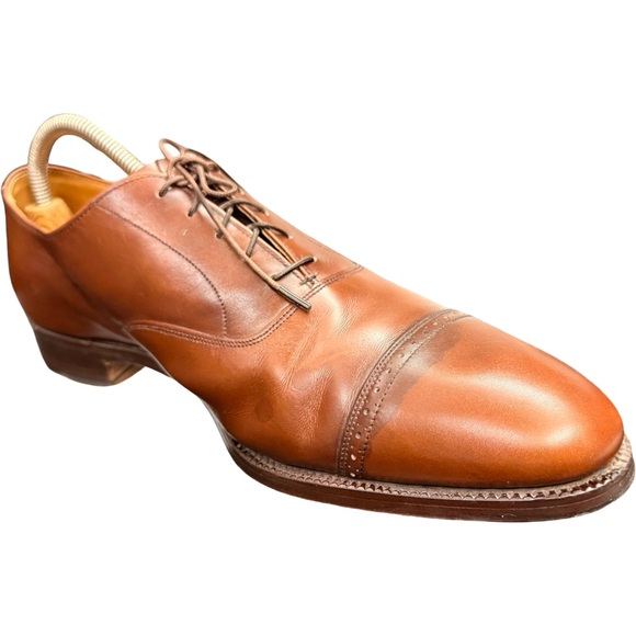 Vintage Brooks Brothers Brown Leather Cap Toe Oxfords Made in England 11.5 C main image 6